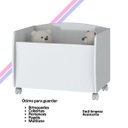 Ver imagem 4 de Baú para Brinquedos Multiuso com Rodinhas - Aquarela - Branco