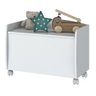 Baú para Brinquedos Multiuso com Rodinhas - Aquarela - Branco - 5
