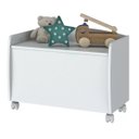 Ver imagem 5 de Baú para Brinquedos Multiuso com Rodinhas - Aquarela - Branco