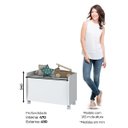Ver imagem 2 de Baú para Brinquedos Multiuso com Rodinhas - Aquarela - Branco