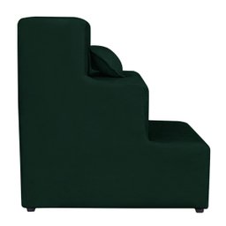 Escada 3 Degraus Rampa Brinde Pet Dog Cachorro Veludo Verde - 4