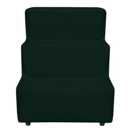 Escada 3 Degraus Rampa Brinde Pet Dog Cachorro Veludo Verde - 3