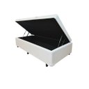 Ver imagem 1 de Cama Box Baú Solteiro Blindado Diversas Cores (88x188x42) - Linhão - Turim Milão Branco