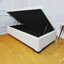 Ver imagem 4 de Cama Box Baú Solteiro Blindado Diversas Cores (88x188x42) - Linhão - Turim Milão Branco