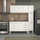 Ver imagem 2 de Gabinete de Cozinha Para Pia 140 em Aço Apolo 4 Gavetas Branco - Cozimax