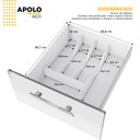 Ver imagem 5 de Gabinete de Cozinha Para Pia 140 em Aço Apolo 4 Gavetas Branco - Cozimax