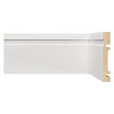 Ver imagem 1 de Kit Rodapé de MDF 10 Barras Frisado de 10CMX15MMX1,80m com 27m Lineares 1002 Branco Moldufama