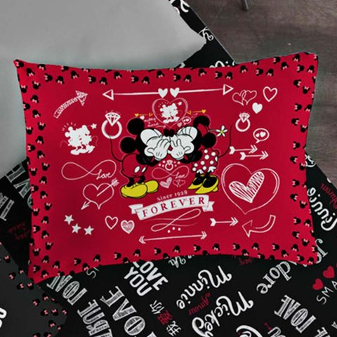 Fronha Avulsa Padrão Malha Disney Jadore - Catran Preto