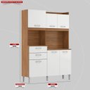 Ver mais imagens de Armario de Cozinha 6 Portas 2 Gavetas Harmonia Marrom/Amendola Branco