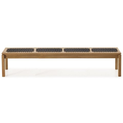 Banco em Madeira e Corda Náutica 220x37cm Traço 