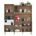Ver imagem 6 de Armario de Cozinha 6 Portas 2 Gavetas Select Marrom/Amendola Branco