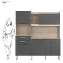 Ver imagem 4 de Armario De Cozinha 6 Portas 2 Gavetas Select