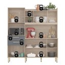 Ver imagem 6 de Armario de Cozinha 6 Portas 2 Gavetas Select Marrom/Avena Grafito