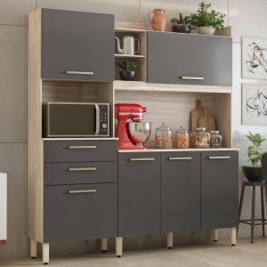 Armario De Cozinha 6 Portas 2 Gavetas Select 