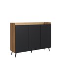Ver imagem 1 de Buffet Aparador 120x90cm 3 Portas Mel/preto Ap0012