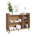 Ver imagem 2 de Buffet Aparador 120x90cm 3 Portas Mel/preto Ap0012