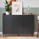 Ver imagem 3 de Buffet Aparador 120x90cm 3 Portas Mel/preto Ap0012