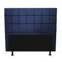 Ver imagem 3 de Kit Cabeceira + Calçadeira Baú Espanha 195cm King Size para Cama Box Corino Azul Marinho - Gat Magaz