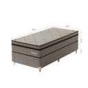Ver imagem 4 de Cama Box Solteiro Supreme 0,88x188x60cm Molas Ensacadas Montreal Marrom/Tecido Poliéster Dourado, Jacquard Tipo Malha Dourado