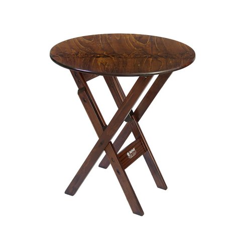 Mesa Madeira Redonda 68cm Diametro Dobravel Jantar Cozinha Imbuia