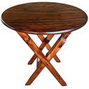 Ver imagem 2 de Mesa Madeira Redonda 68cm Diametro Dobravel Jantar Cozinha Imbuia