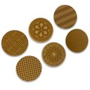 Ver imagem 2 de Kit Com 18 Porta Copos Mdf Descanso Redondo Bolacha Sousplast