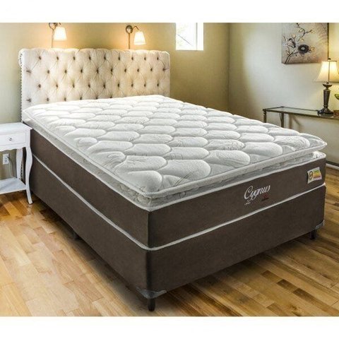 Cama Box Casal 138x188x59cm Látex Cygnus Yescasa