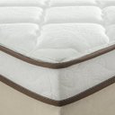 Ver imagem 2 de Cama Box Casal Aquarius Visco 138x188x71cm Molas Ensacadas Montreal Branco/Tecido Suede Bege, Malha 240g