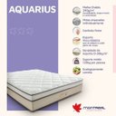 Ver imagem 5 de Cama Box Casal Aquarius Visco 138x188x71cm Molas Ensacadas Montreal Branco/Tecido Suede Bege, Malha 240g