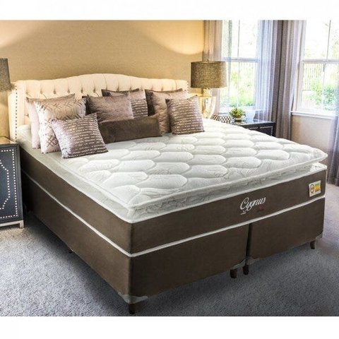 Cama Box Queen 158x198x71cm Látex Cygnus Yescasa