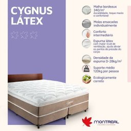 Cama Box Queen 158x198x71cm Latex Cygnus  - 5