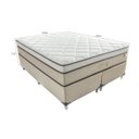 Ver imagem 4 de Cama Box Queen 158x198x59cm Aquarius Visco Montreal Branco/Tecido Suede Bege, Malha 240g