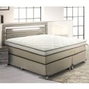 Ver imagem 1 de Cama Box Queen 158x198x59cm Aquarius Visco Montreal Branco/Tecido Suede Bege, Malha 240g