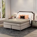 Ver imagem 1 de Cama Box King Supreme 193x203x0,60cm Molas Ensacadas Yescasa