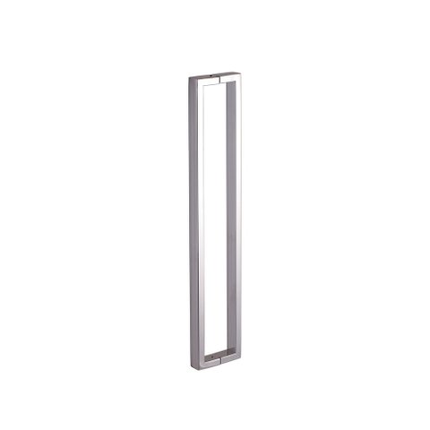 Puxador Duplo para Vidro e Madeira 60cm em Aço Inox Polido Brilhante Linha Larissa Stainless