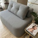Ver imagem 2 de Sofá Modular Cielo 120cm Recepção Loja Sala de Estar Bouclê Cinza - Vimont Moveis