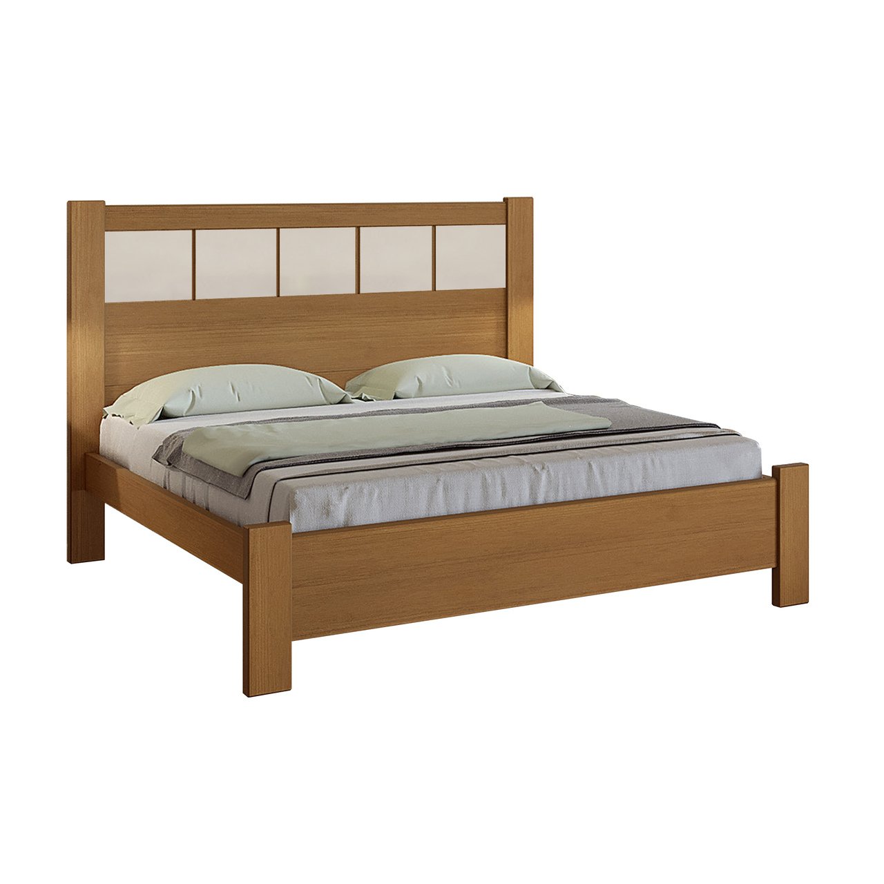 Cama Casal Primícia Plus D'DORO Móveis - CINAMOMO OFF D'DORO MÓVEIS - 1