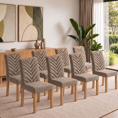 Conjunto 8 Cadeiras para Sala de Jantar Carol
