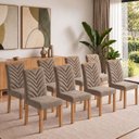 Ver imagem 1 de Conjunto 8 Cadeiras para Sala de Jantar Carol
