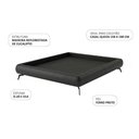 Ver imagem 5 de Cama Box Queen Nami Corano com Pés de Metal Revestimento Courino Preto 176cm Nexta Casa