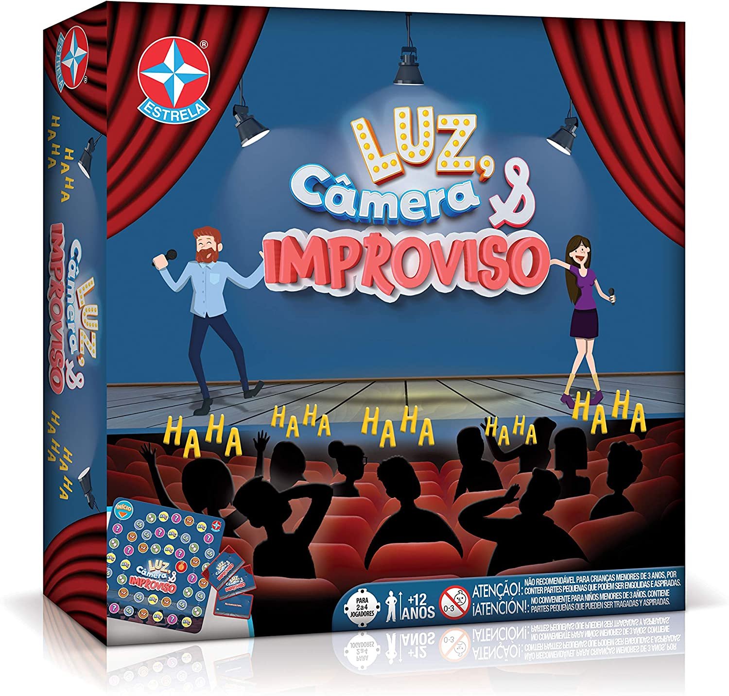 Jogo De Tabuleiro Luz,Câmera E Improviso + Jogo Divertido Se Vira Estrela