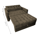 Ver imagem 3 de Sofá-Cama Verona Turkey Marrom 140x190cm com Abertura Frontal para Sala Quarto