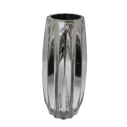 Vaso Decorativo Vidro Prata - G - 1