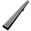 Ver imagem 2 de Ralo Linear Banheiro Seca Box 5x100 Inox Tradicional Espelhado Coletor Preto com Sifão Tela (5cm x 1