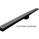 Ver imagem 4 de Ralo Linear Banheiro Seca Box 5x100 Inox Tradicional Espelhado Coletor Preto com Sifão Tela (5cm x 1