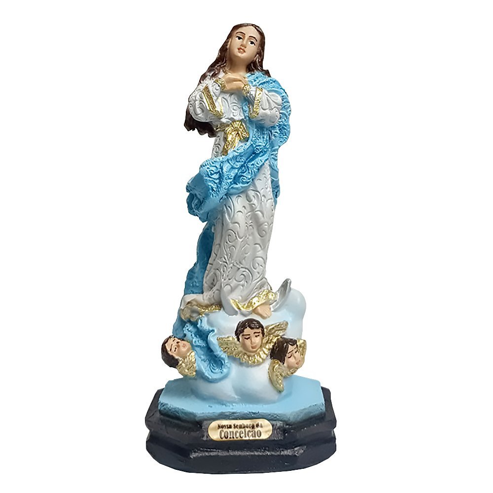 Imagem Nossa Senhora Imaculada Conceição Resina 14cm Santa - 1