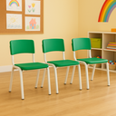 Ver imagem 1 de Kit 3 Cadeiras Infantil Iso Verde Brinquedoteca Escolas Ecomhome