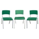 Ver imagem 2 de Kit 3 Cadeiras Infantil Iso Verde Brinquedoteca Escolas Ecomhome