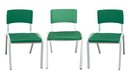 Ver imagem 2 de Kit 3 Cadeiras Infantil Iso Verde Brinquedoteca Escolas Ecomhome