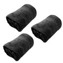 Ver imagem 1 de Kit 3 Cobertor Mantas Casal Dyuri Macio Liso 180x200 Preto